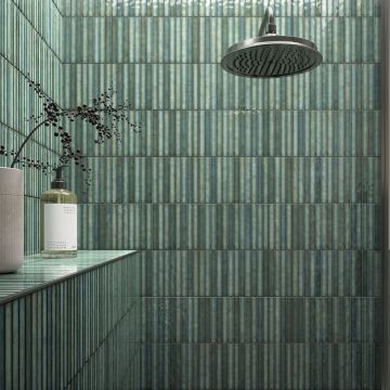 Maya Linear Emerald Wall Tile 350mm x 350mm - Gloss Ceramic