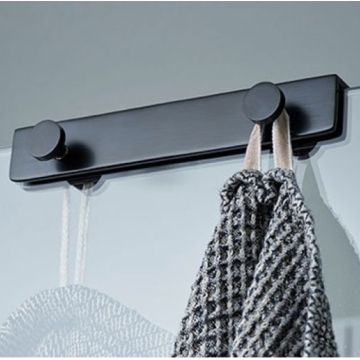 Miller Classic Shower Door and Screen 4 Hook Fitting - Matt Black