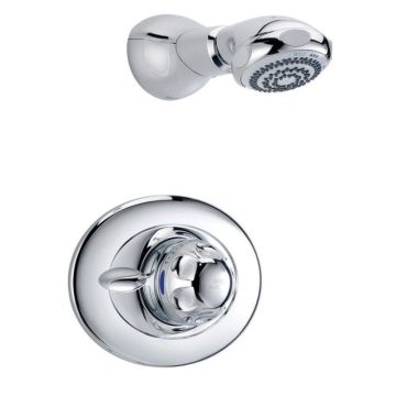 Mira Excel Built In Shower and Fixed Head Kit - All Chrome