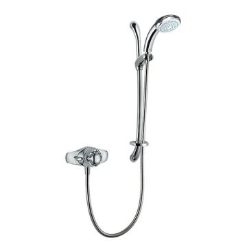 Mira Excel Exposed Shower and Riser Rail Kit - All Chrome