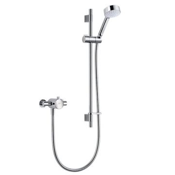 Mira Minilite Single Control Exposed Shower and Riser Rail Kit - All Chrome