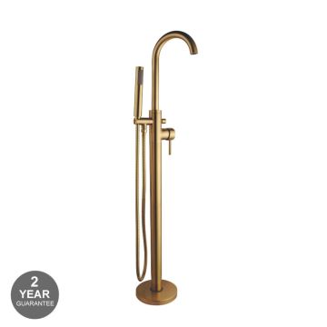 Noveua Clapham Freestanding Bath Shower Mixer - Brushed Brass