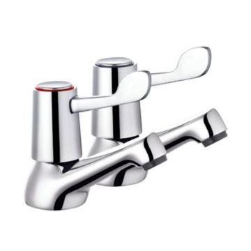 Noveua Richmond 3" Lever Pair of Basin Taps - Chrome
