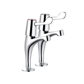 Noveua Richmond 3" Lever Pair of Sink Taps - Chrome