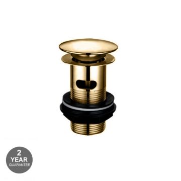 Noveua Click Clack Slotted Basin Waste - Brushed Brass