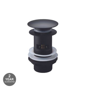 Noveua Click Clack Slotted Basin Waste - Matt Black