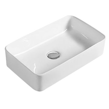 Nuie 465mm 0TH Square Countertop Vessel Basin - White
