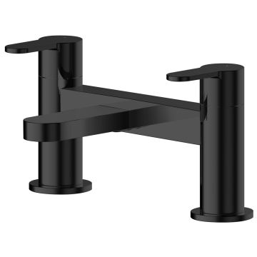 Nuie Arvan Deck Mounted Bath Filler - Matt Black