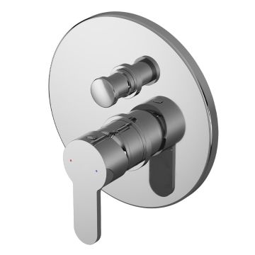 Nuie Arvan Concealed Manual Shower Valve with Diverter - Chrome