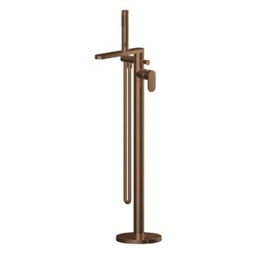 Nuie Binsey Freestanding Bath Shower Mixer & Kit - Brushed Bronze