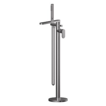 Nuie Binsey Freestanding Bath Shower Mixer & Kit - Brushed Pewter