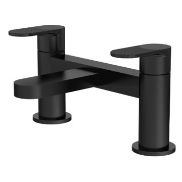 Nuie Cyprus Fluted Bath Filler - Matt Black