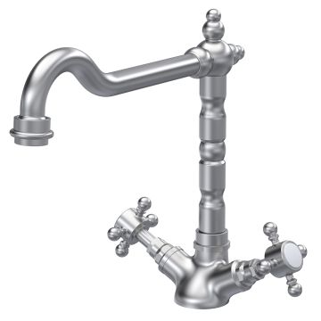 Nuie French Classic Mono Kitchen Sink Mixer - Brushed Nickel