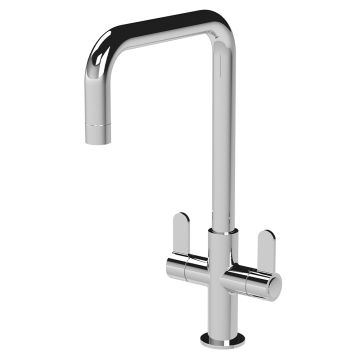 Nuie Kosi Mono Dual Lever Kitchen Sink Mixer - Chrome