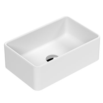Nuie Rectangular 365mm Countertop Vessel Basin - Matt White