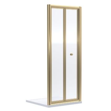 Nuie Rene 4mm Bifold Shower Door 760mm - Brushed Brass
