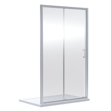 Nuie Rene 6mm Single Sliding Shower Door 1600mm - Chrome