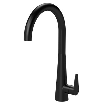 Nuie Samir Mono Single Lever Kitchen Sink Mixer - Matt Black