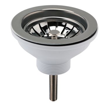 Nuie Strainer Waste with Pull Out Basket - Gunmetal