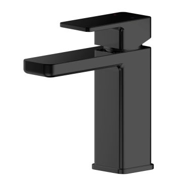 Nuie Windon Mono Basin Mixer with Push Button Waste - Matt Black