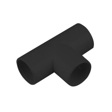 Black 21.5mm Solvent Overflow 90 Degree Tee