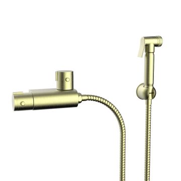 Oxbow Thermostatic Douche Set Complete - Brushed Brass