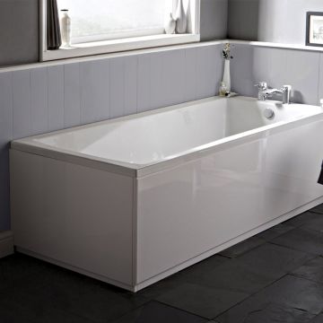 Linton 1700mm x 700mm Square Single Ended Bath with Front Panel
