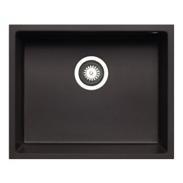 Prima Granite Undermount Sink with 1 Bowl & Waste 540mm - Black