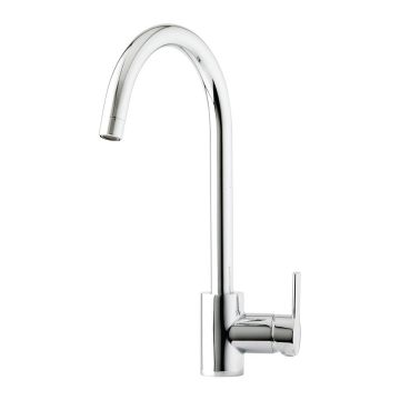 Prima Soho Swan Neck 1 Tap Hole Single Lever Sink Mixer - Chrome