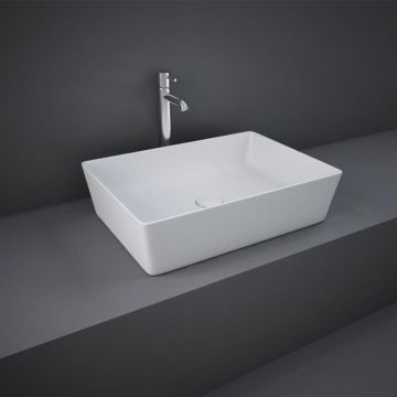RAK Feeling 500mm Rectangular Countertop Basin - Matt White