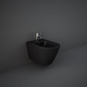 RAK Feeling Wall Hung Rimless Bidet - Matt Black
