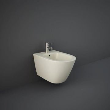 RAK Feeling Wall Hung Rimless Bidet - Matt Greige