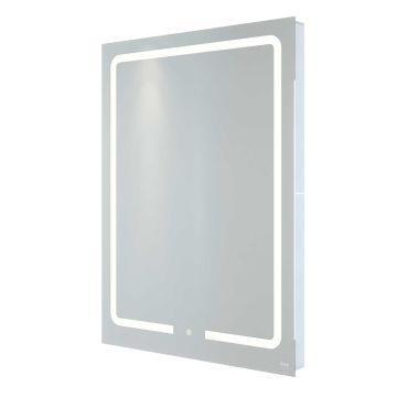 RAK Pegasus 600mm x 800mm Touch Sensor Portrait LED Mirror with Shaver Socket