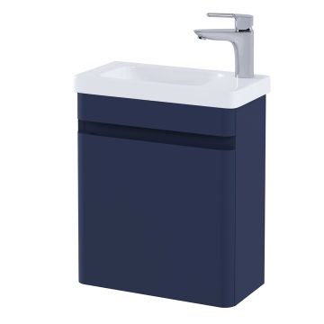 RAK Resort 450mm Wall Hung Cloakroom Vanity Unit & Basin - Denim Blue