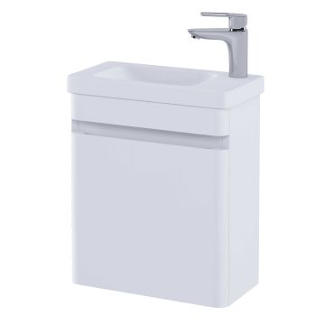 RAK Resort 450mm Wall Hung Cloakroom Vanity Unit & Basin - Matt White