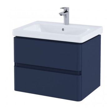 RAK Resort 650mm Wall Hung Vanity Unit & Basin - Denim Blue