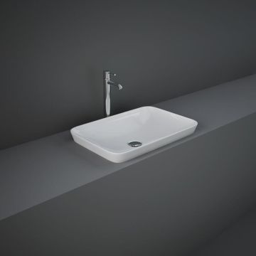 RAK Variant 550mm 0 Tap Hole Drop In Rectangular Basin - White