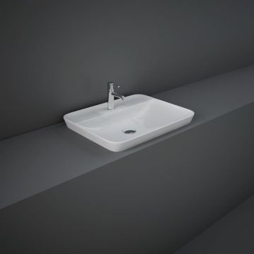 RAK Variant 550mm 1 Tap Hole Drop In Rectangular Basin - White