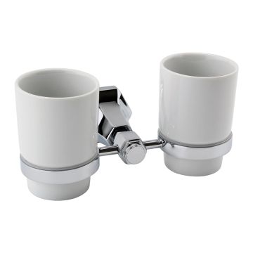 RAK Washington Wall Mounted Double Tumbler - Chrome