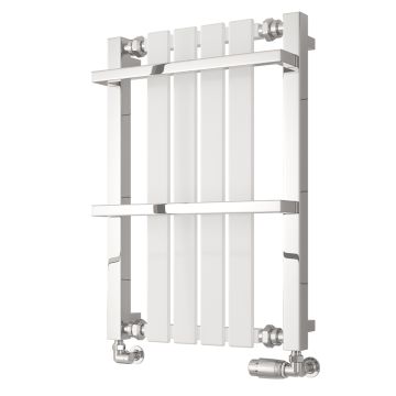 Reina Ashen Heated Towel Rail 700mm x 490mm - Chrome / White