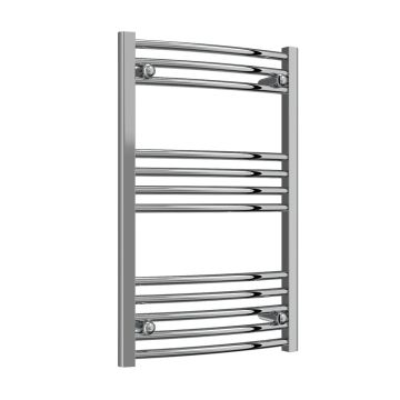 Reina Capo 800mm x 400mm Curved Towel Radiator - Chrome