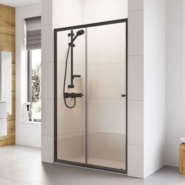 Roman Haven6 Sliding Shower Door 1000mm - Matt Black