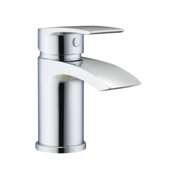 Pixley Mini Mono Basin Mixer with Push Button Waste - Chrome