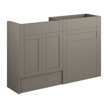 Serene Ashford 1236mm Basin & Toilet Unit Pack - Oak / Matt Stone