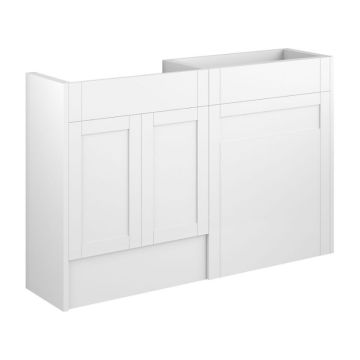 Serene Ashford 1236mm Basin & Toilet Unit Pack - Oak / Matt White