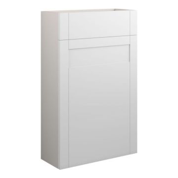 Serene Ashford 500mm Slim Depth Toilet Unit - Grey / Matt White