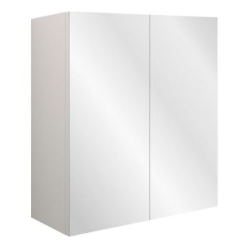 Serene Ashford 600mm x 640mm Mirrored Cabinet - Grey / Matt Green