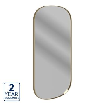 Serene Asteri 400mm x 800mm Oblong Mirror - Brushed Bronze