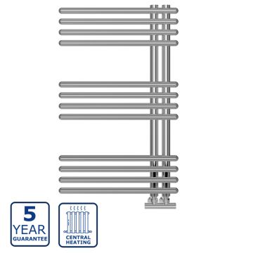 Serene Bailey 50mm Designer Round Ladder Radiator 500mm x 800mm - Chrome