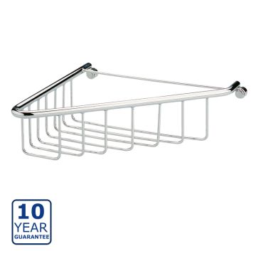Serene Stella Wall Mounted 1 Tier Corner Shower Caddy - Chrome